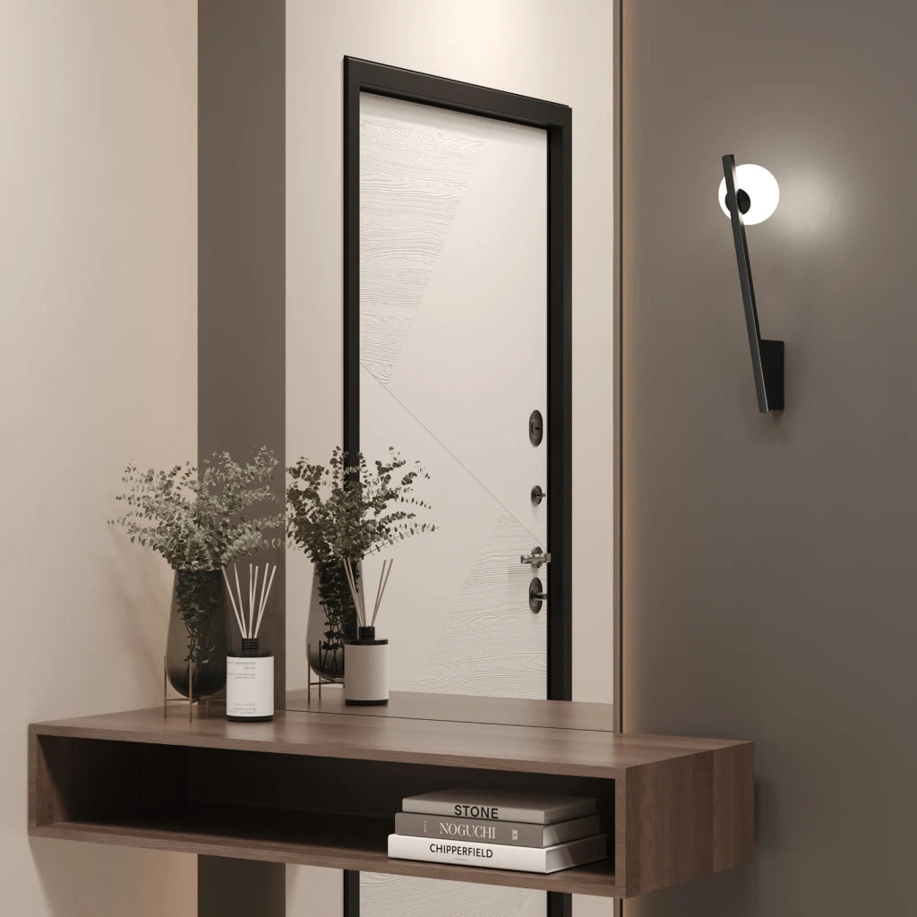 Maytoni Applique moderna Kazimir 1 luce G9 nero metallo vetro