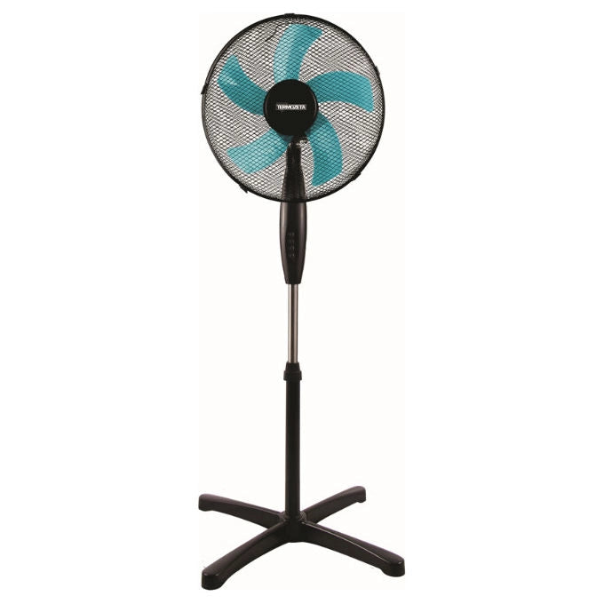 Termozeta TZWZ02PLUSN Windzeta Plus Ventilatore a piantana 5 pale 3 velocita' 40W oscillazione automatica colore Nero
