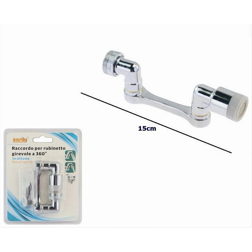 Trade Shop - Aeratore Filtro Raccordo Per Rubinetto Miscelatore Rompigetto Doppio Snodo 87999 -
