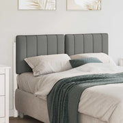 Testiera imbottita Bianco e grigio chiaro 120 cm Pino massello 880192