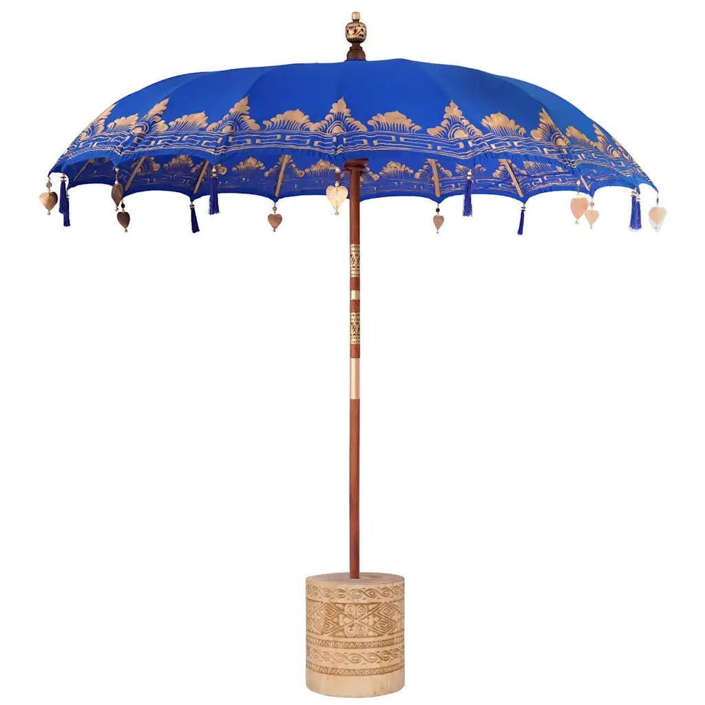 Parasol Balinese Blu 210-220 cm Cotone, legno massello