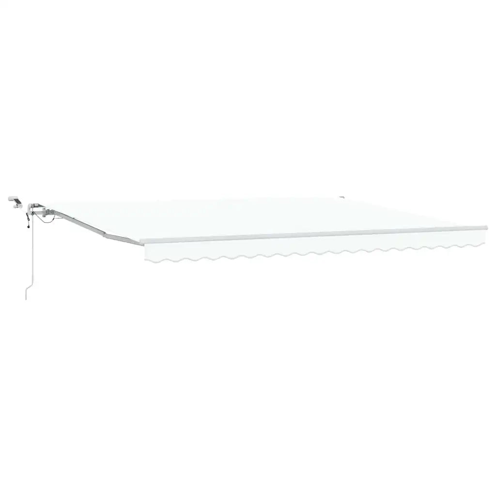 Tenda Retrattile Bianco 450 × 300 cm Poliestere e Metallo 3330986