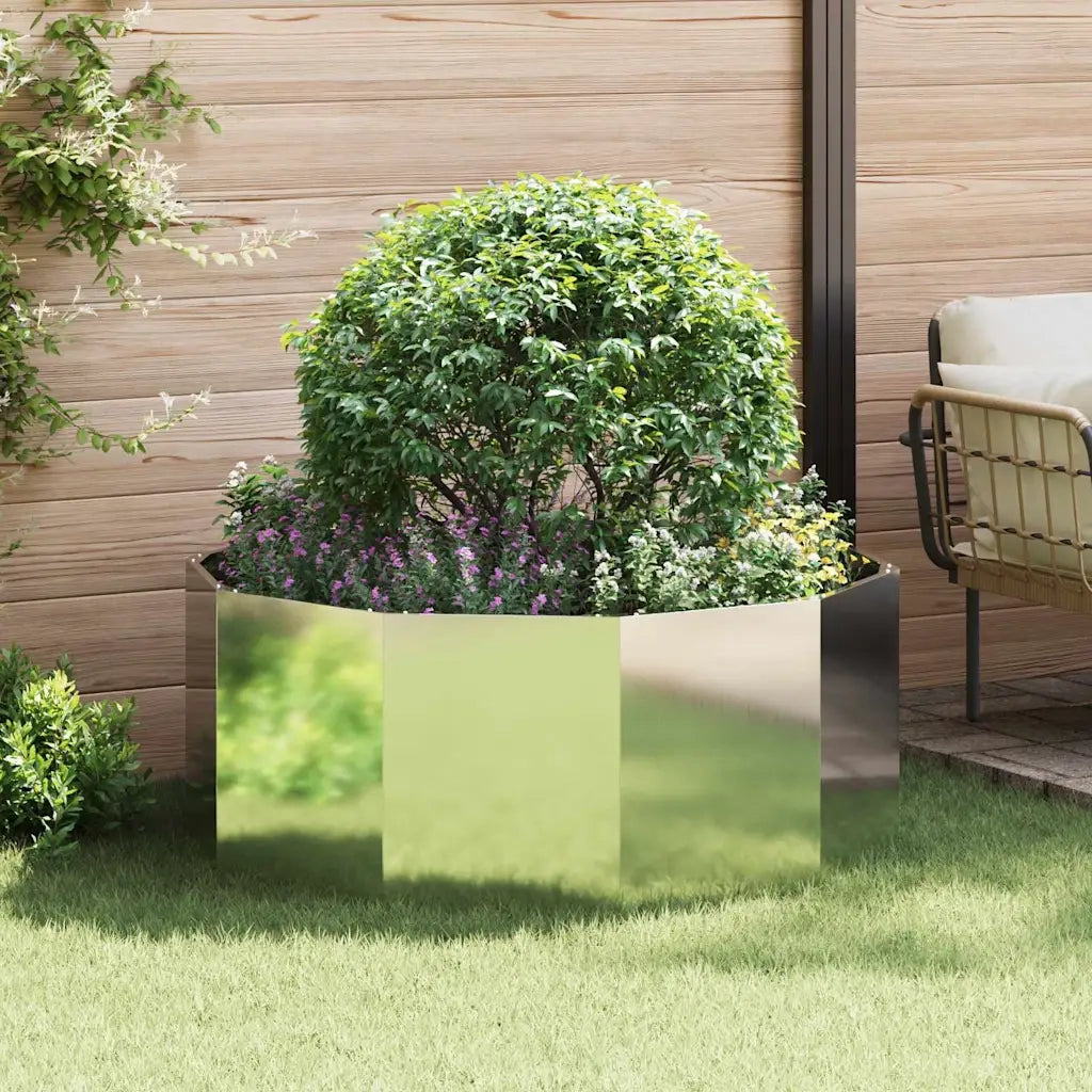 Fioriera | Cassetta per fiori | Vaso Argento 120 x 120 x 50 cm Acciaio zincato
