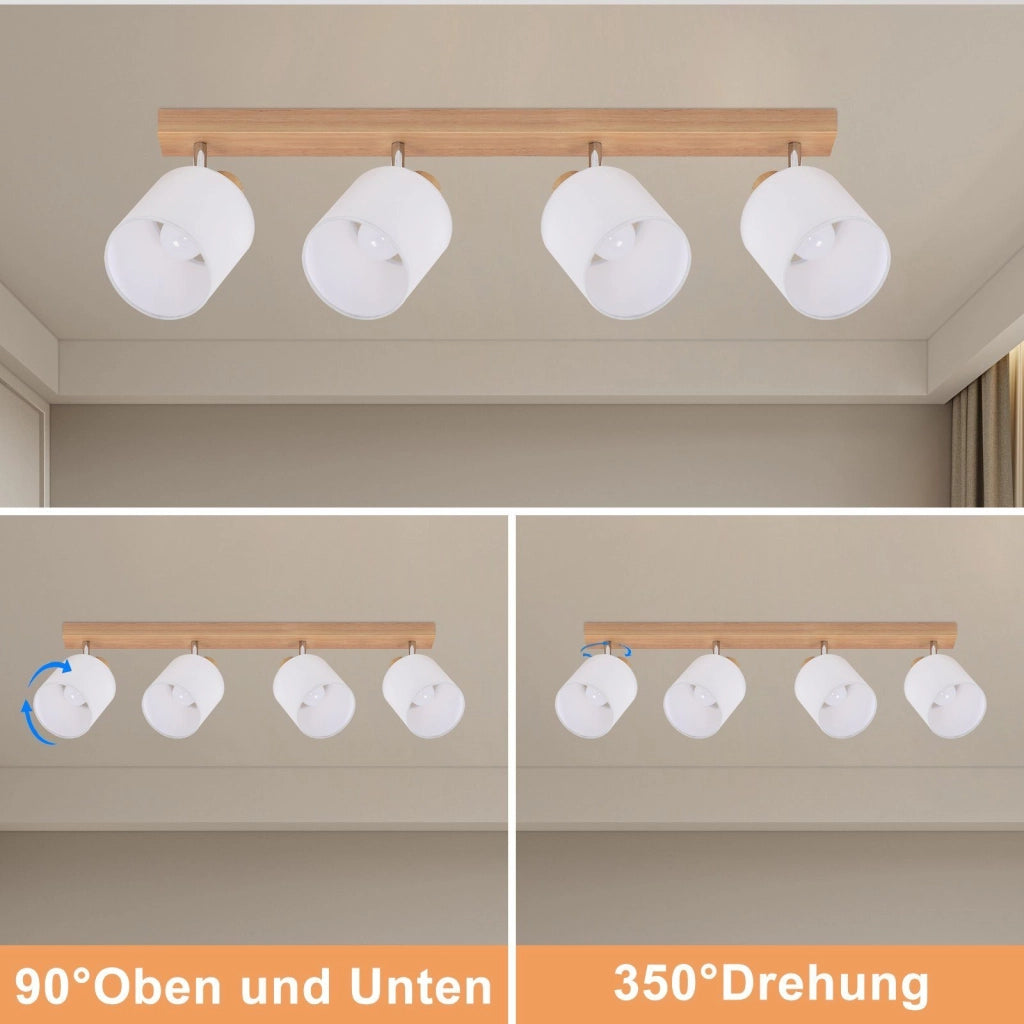 ZMH Faretto da soffitto vintage orientabili 350° E14 per soggiorno