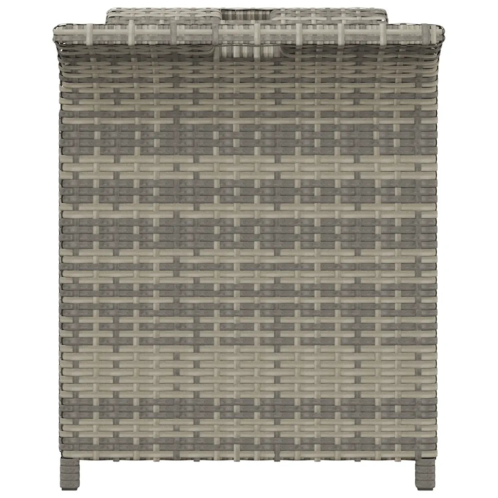 Panca da Giardino con Cuscino Grigio 116x46x57 cm in Polyrattan 363418