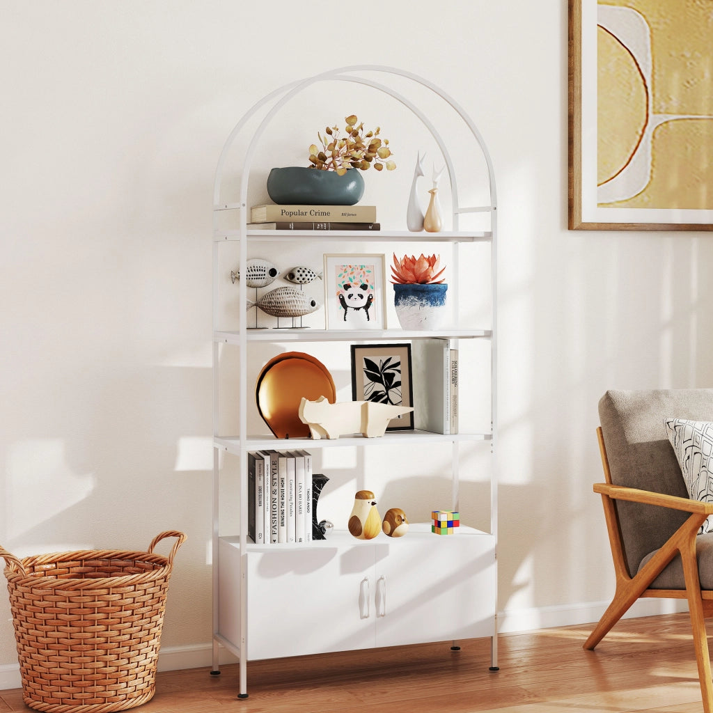 Libreria con ante ¨C zephmum ¨C bianco 80x30x187