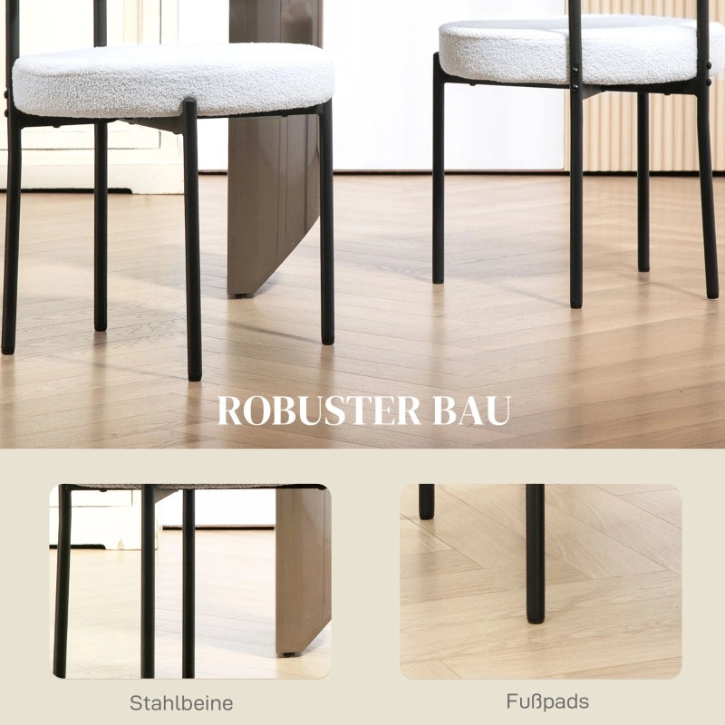 SEDIA DA PRANZO Set da 2 pezzi 51 x 51 x 76 cm Crema Bianca