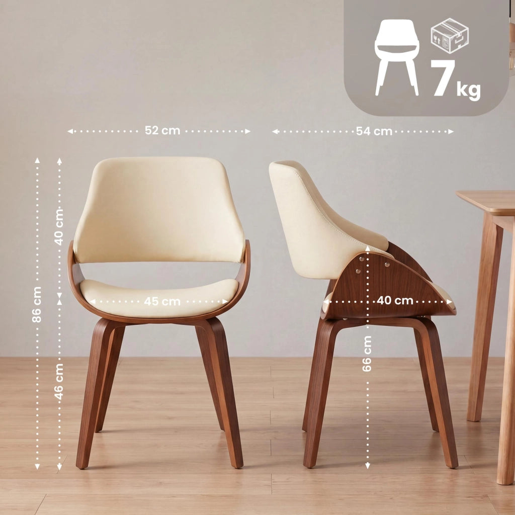 Sedia per sala da pranzo Vangale in ecopelle 1