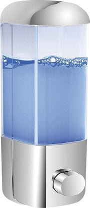 Dispensatore di sapone a forma elegante per la muratura - sapone liquido shampoo gel per doccia crema - 500 ml - senza perforatori - 40503