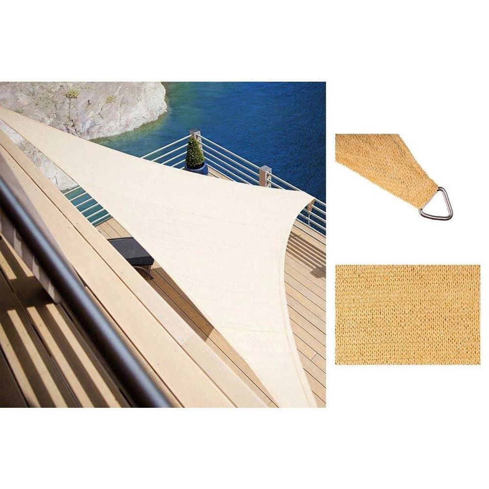 Trade Shop - Tenda Vela Ombreggiante Parasole Da Esterno Terrazze Giardino Triangolare 4 X 4 X 4 Mt -