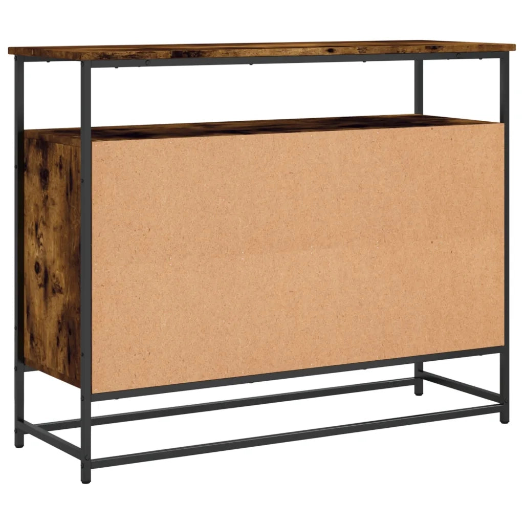 Credenza | Madia | Buffet da pranzo | Armadio da pranzo Rovere Fumo 100x35x80 cm in Legno Multistrato