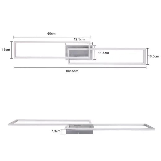 ZMH Lampada da soffitto plafoniera LED moderna dimmerabile 36W funzione notturna protezione occhi