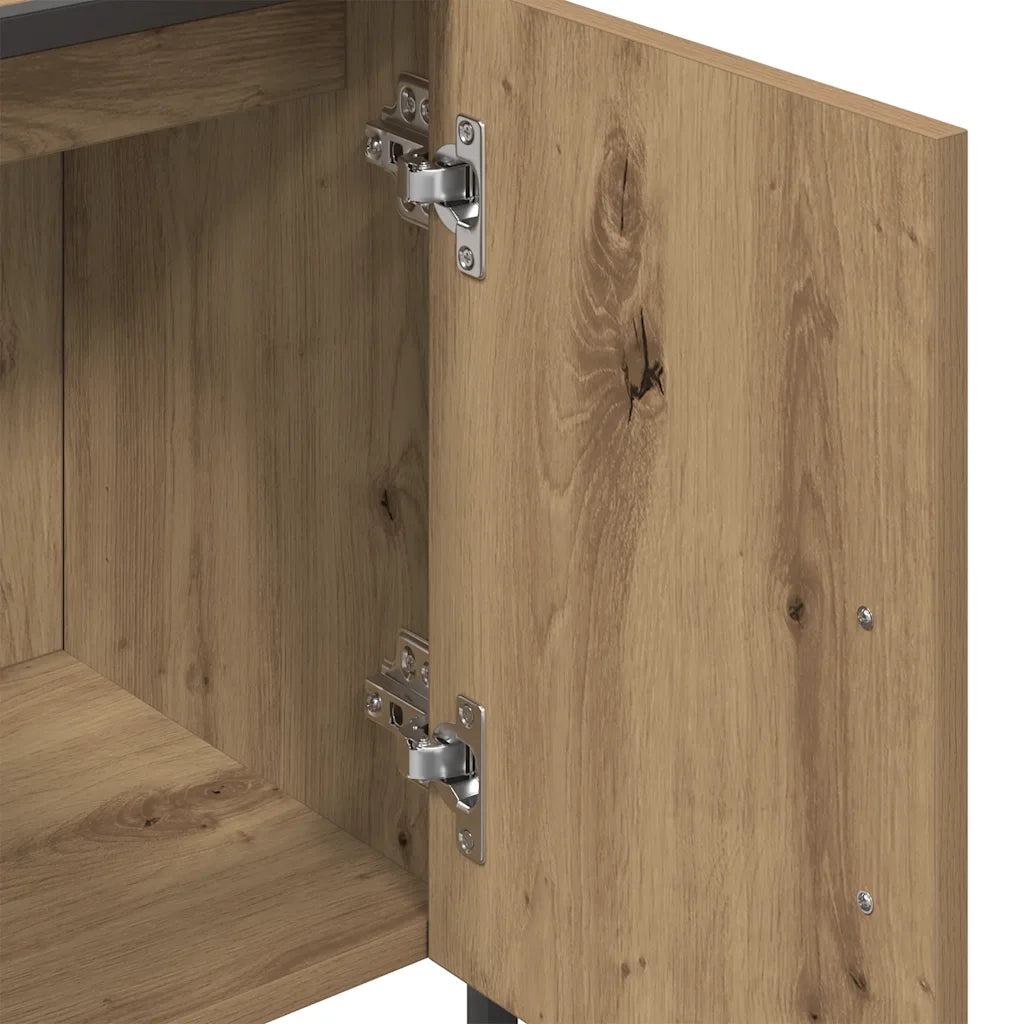 Mobile Lavabo Bagno Rovere Artigianale Legno Multistrato 857703
