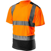Topex 81-731-m t-shirt alta visi bilità , arancione nero, taglia