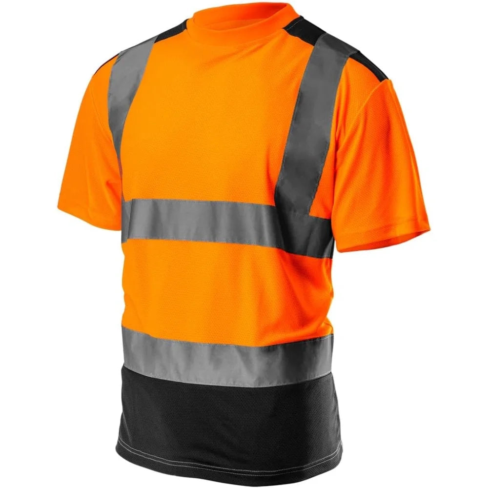 Topex 81-731-m t-shirt alta visi bilità , arancione nero, taglia