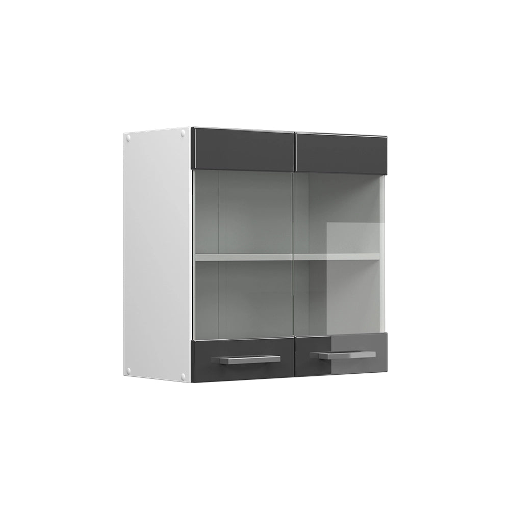 Vicco Frontale cucina Antracite lucido 59.2 x 59 cm frontale del mobile per pensile con vetro