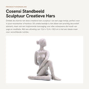 Statua Yoga Ragazza - Decorazione Interna - Scultura Salotto - Oggetto da Collezione Ufficio - Materiale Sostenibile