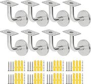 Bracciali di sostegno in acciaio inox - argento - 8 pezzi