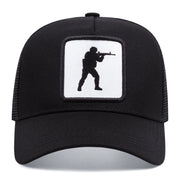 Cappellino da baseball nero con ricamo CS GO