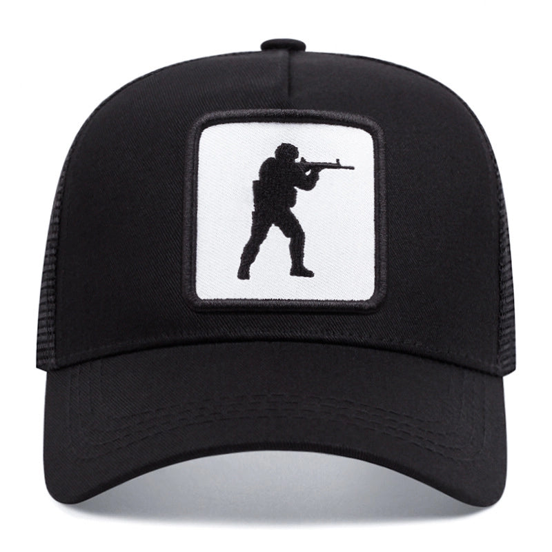Cappellino da baseball nero con ricamo CS GO