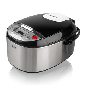 SOGO Robot da Cucina Multifunzione – 11 Programmi, 5L, Corpo in Acciaio Inox, Display LED, Timer 24h, 900W