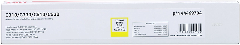ORIGINAL OKI toner giallo 44469704 C310/330/510/530 ~2000 Seiten