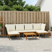 7 pcs Legno massiccio di acacia e corda Naturale 3407726