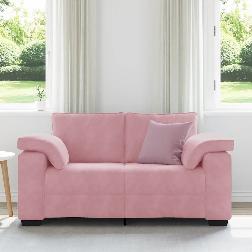 Divano Divanetto-Sofa Rosa 120 cm in Velluto