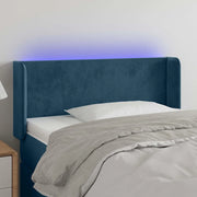 Testiera a LED-Testata con LED Blu Scuro 103x16x78/88 cm in Velluto 386933