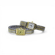 Trade Shop - Orologio Da Polso 23 Mm Acciaio Elegante Quadrante Bianco Cinturino Elasticizzato -