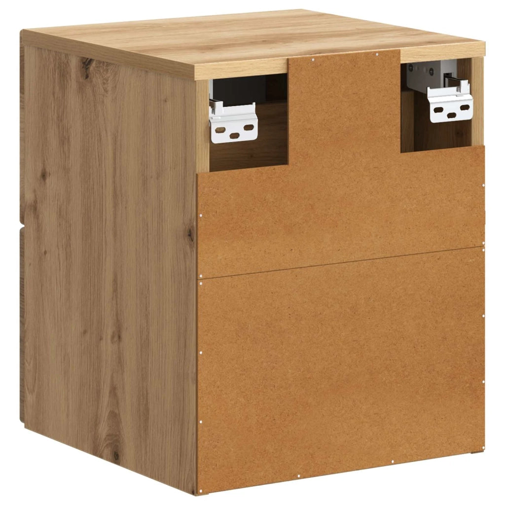 Mobiletto da notte a muro Rovere Artigianale 34,5 x 33 x 40 cm 899333