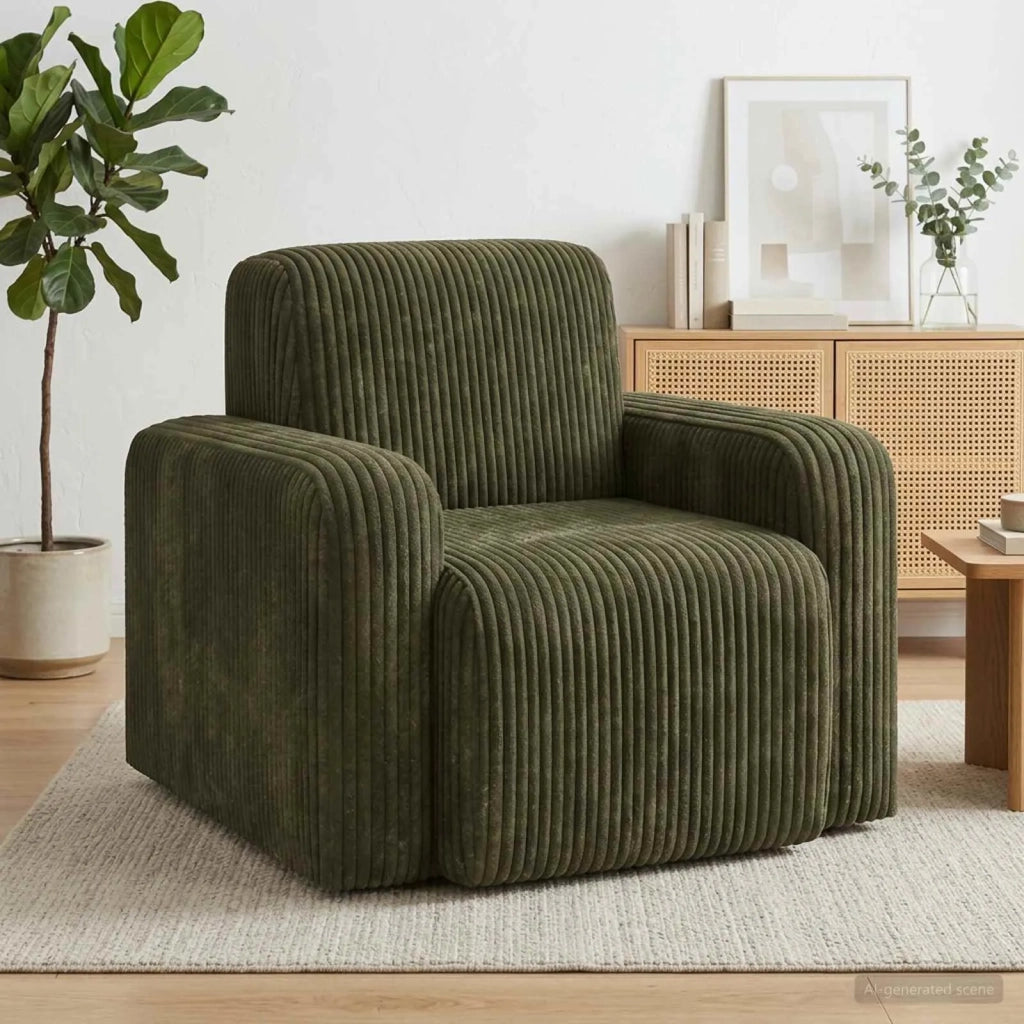 Divano Sedia-Poltrona Verde corduroy