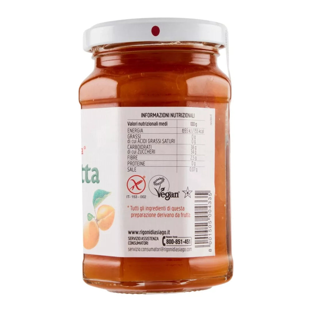 Rigoni di asiago fiordifrutta bio albicocche marmellata in vasetto da 250 grammi