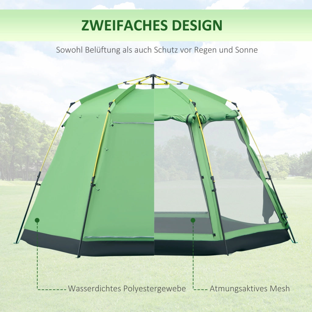 Tenda da campeggio 6 persone ¨C zephmum ¨C verde 320x320x180 cm