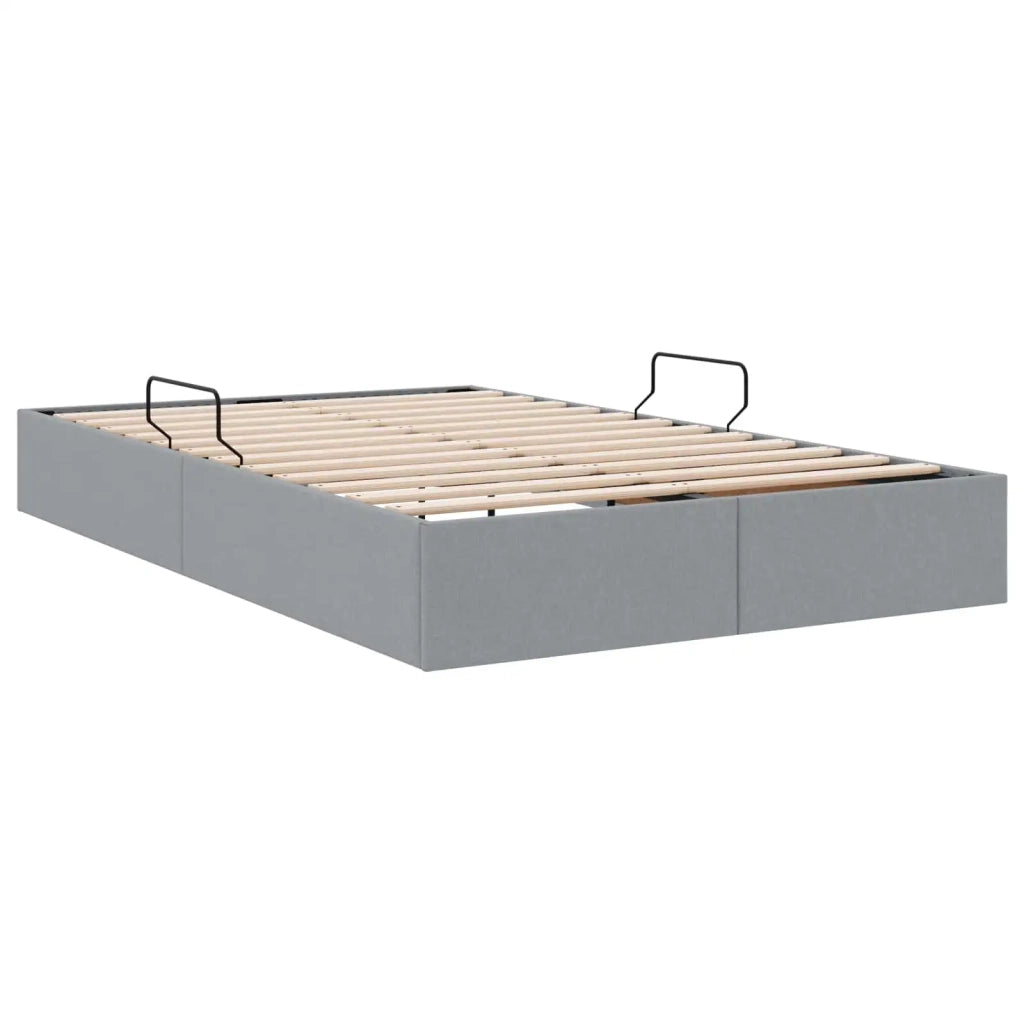 Letto ottomano Grigio chiaro 120 x 200 cm Tessuto 3442814