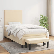 Giroletto a Molle con Materasso Crema 90x200 cm inTessuto 3136410