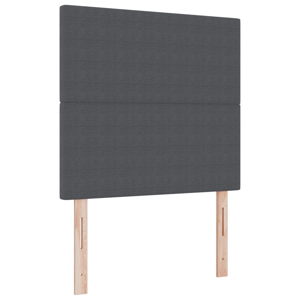 Testata LED  Grigio Scuro 80 cm in Tessuto Vellutato