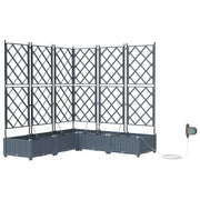 Fioriere | Cassetta per fiori | Vaso da giardino 5 pz Grigio Chiaro 120 x 120 x 126 cm