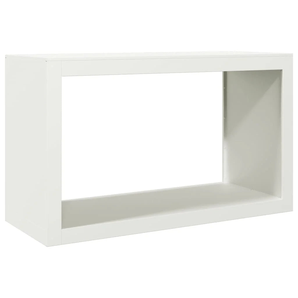 Portalegna 100 x 40 x 60 cm acciaio bianco 02_0043692