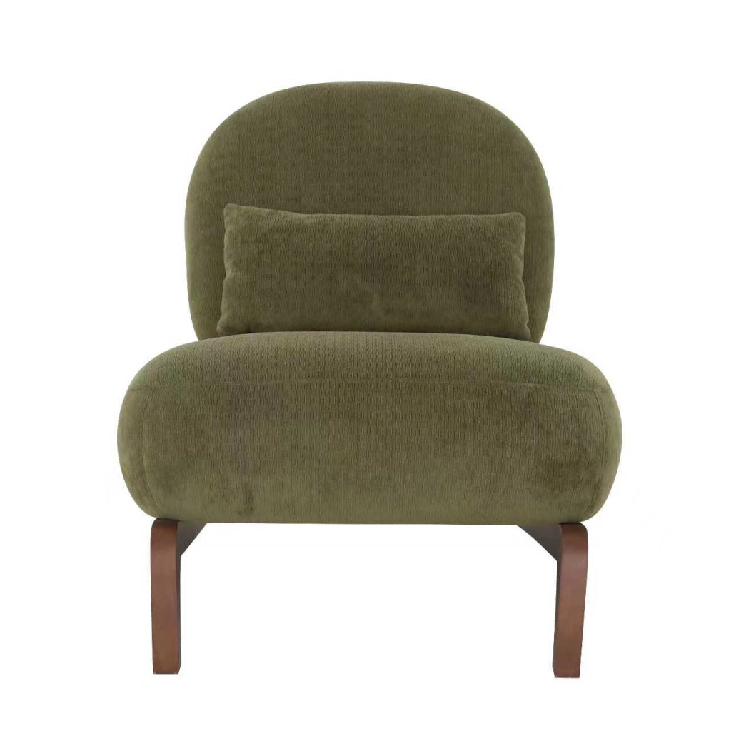 Sedia accento carina - Zephmum- Gambe in legno massello, velluto, cuscino morbido