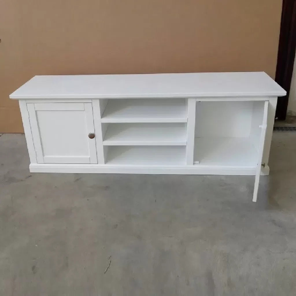 Porta tv 2 ante in legno shabby bianco 160x46x56 (1365) - Mobili 2G