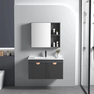 Set Di Mobili Da Bagno Con Lavabo Mario 60cm Grey