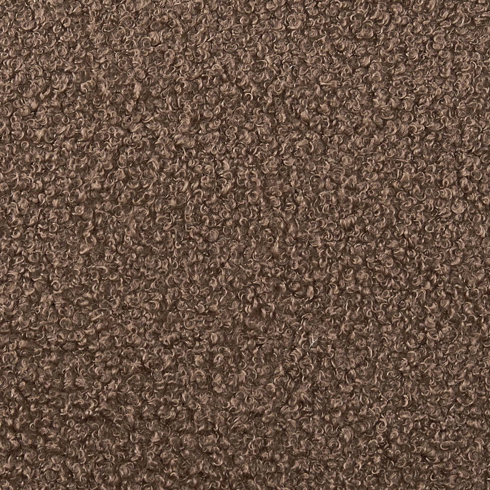 Poltrona Marrone Boucle Gambe in legno con braccioli Soggiorno moderno minimalista