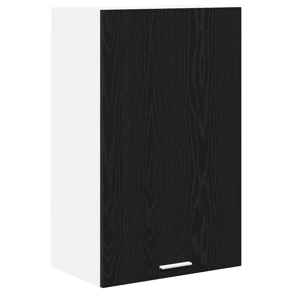 Armadio pensile con porta Rovere Nero e Bianco 50 x 31 x 80 cm