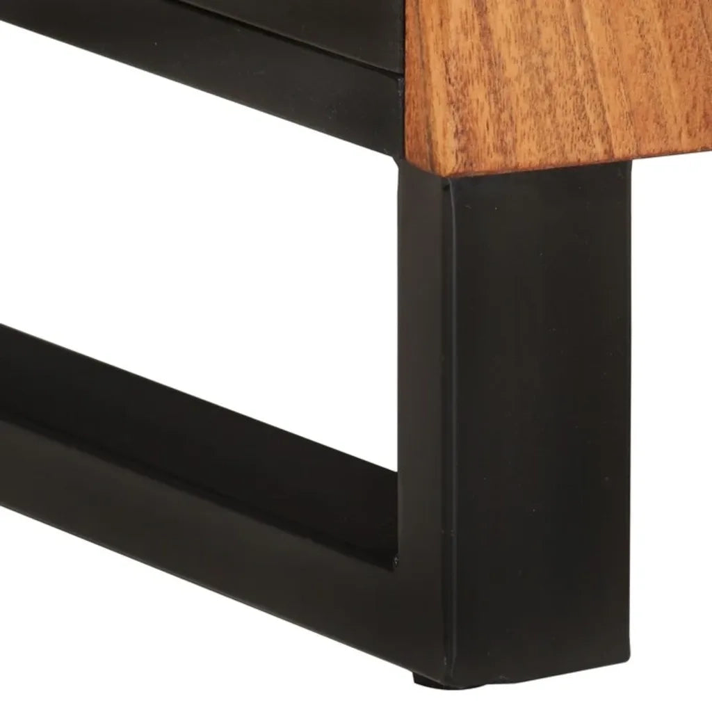 Mobile Lavabo-Armadietto da bagno 62x33x58 cm Legno Massello Acacia e Multistrato