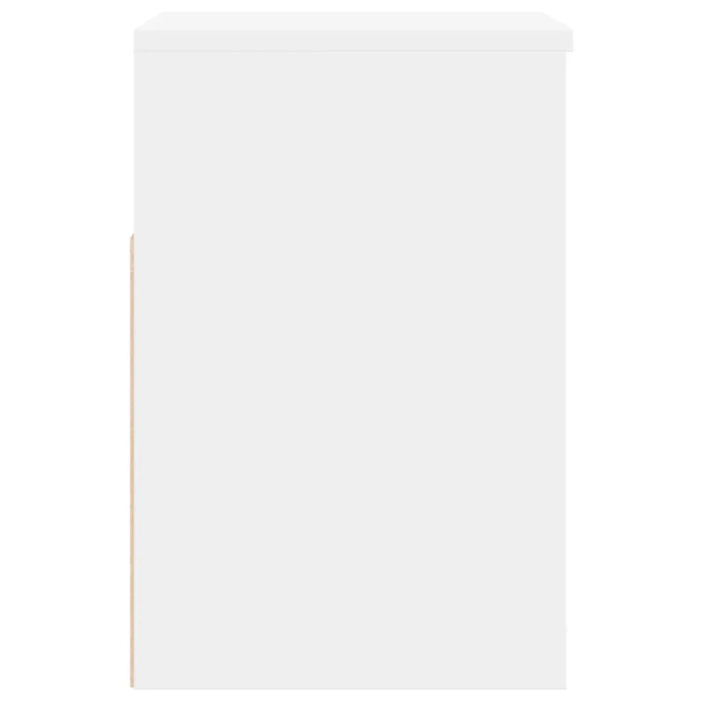 Panca Portascarpe Bianca 60x30x45cm in Truciolato 808738
