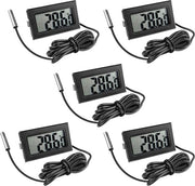 Set di termometro acquario digitale - Resistenti all'acqua con sensore e display LCD, misurazione della temperatura per frigorifero, freezer e acquario