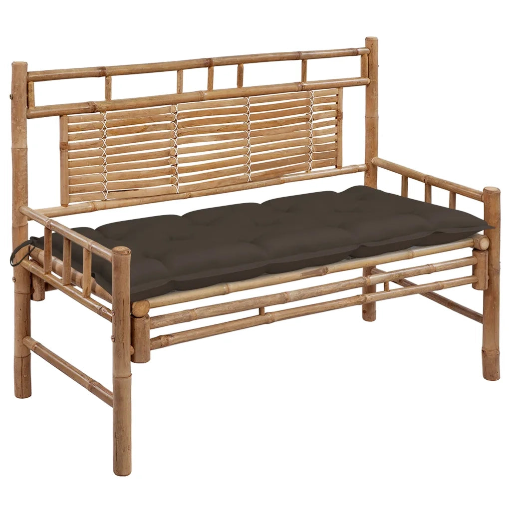 Panca da Giardino con Cuscino 120 cm in BambÃ¹