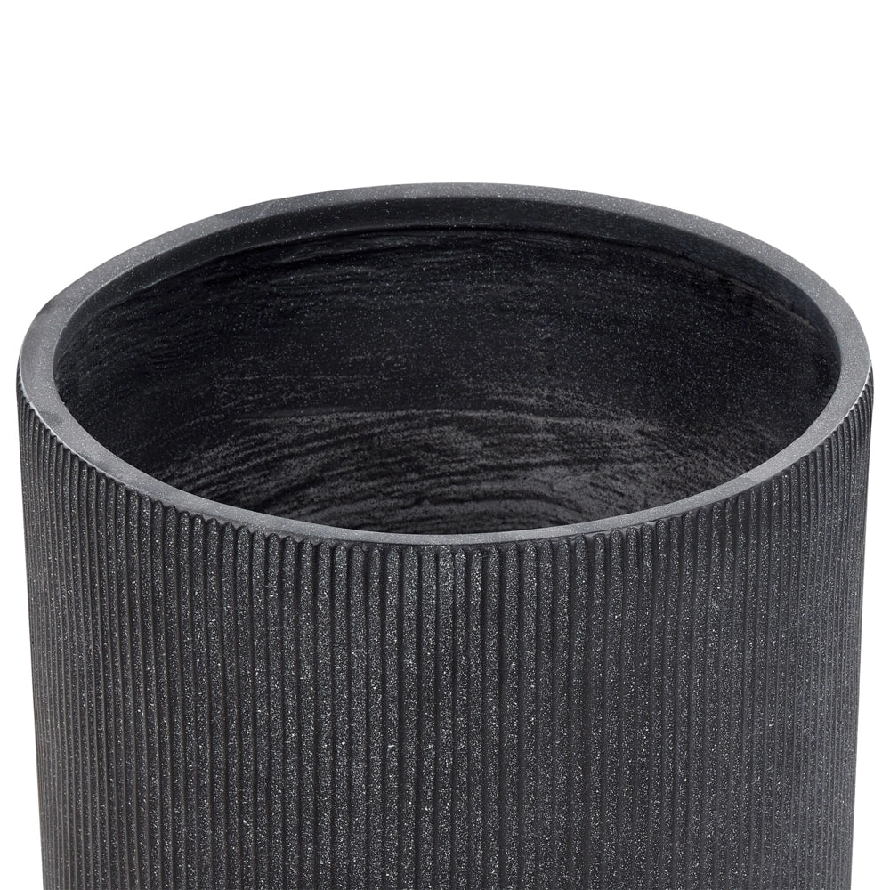 Vaso da fiori per in fibra di argilla grigio 55 x 55 x 55 cm giardino esterno terrazzo