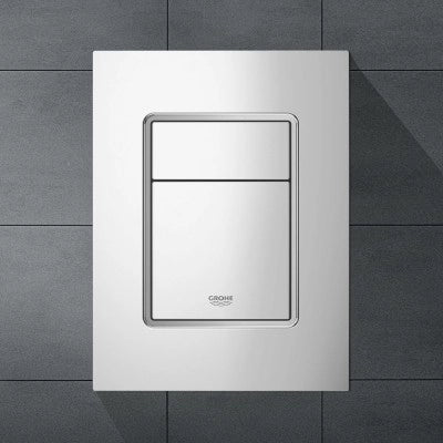 Sistema di scarico wc Grohe da incasso con placca bianca